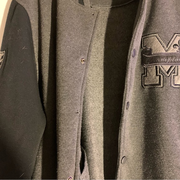 MOST OFFICIAL SEVEN MO7 Varsity Champions Jacket in Black & Gray - Picture 6 of 6